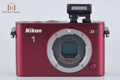 [Used] Nikon 1 J3 Red Small 10x Zoom Kit, Low Shutter Count, With Original Box
