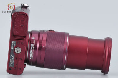 [Used] Nikon 1 J3 Red Small 10x Zoom Kit, Low Shutter Count, With Original Box