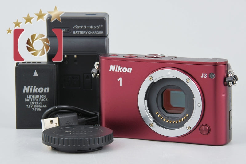 中古】Nikon ニコン 1 J3 レッド ミラーレス一眼カメラ シャッター回数