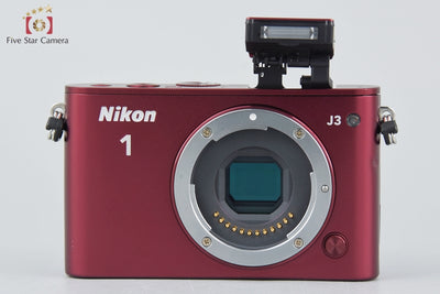 [Used] Nikon 1 J3 Red Mirrorless Interchangeable Lens Camera, Low Shutter Count