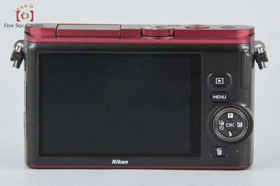 [Used] Nikon 1 J3 Red Mirrorless Interchangeable Lens Camera, Low Shutter Count