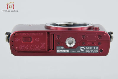 [Used] Nikon 1 J3 Red Mirrorless Interchangeable Lens Camera, Low Shutter Count