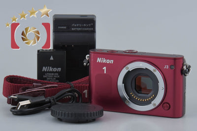 [Used] Nikon 1 J3 Red Mirrorless Interchangeable Lens Camera, Low Shutter Count