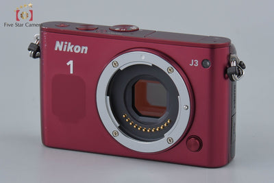[Used] Nikon 1 J3 Red Mirrorless Interchangeable Lens Camera, Low Shutter Count