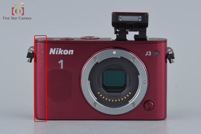 [Used] Nikon 1 J3 Red Mirrorless Interchangeable Lens Camera, Low Shutter Count