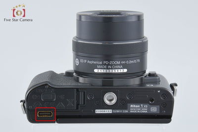 Used: Nikon 1 V3 Black Standard Power Zoom Lens Kit, Low Shutter Count