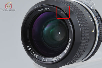 [Used] Nikon Ai NIKKOR 28mm f/2