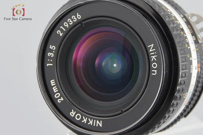 【Used】Nikon Nikkor Ai-S 20mm f/3.5
