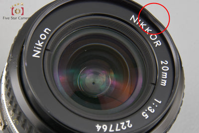 [Used] Nikon Nikkor Ai-S 20mm f/3.5
