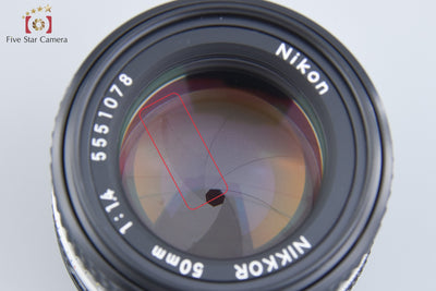 [Used] Nikon Ai-S NIKKOR 50mm f/1.4 without meter coupling prong