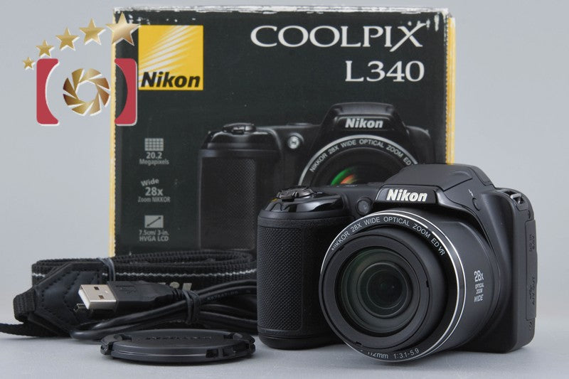 [Used] Nikon COOLPIX L340 Compact Digital Camera with Original Box