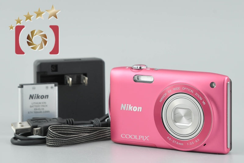 [Used] Nikon COOLPIX S3300 Strawberry Pink Compact Digital Camera