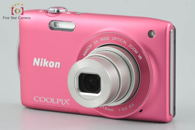 [Used] Nikon COOLPIX S3300 Strawberry Pink Compact Digital Camera