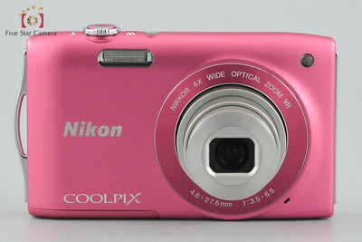 [Used] Nikon COOLPIX S3300 Strawberry Pink Compact Digital Camera