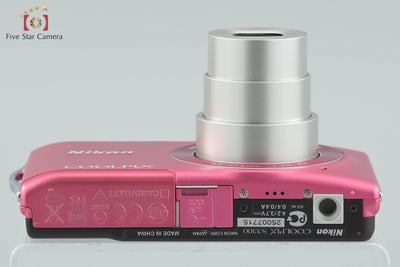 [Used] Nikon COOLPIX S3300 Strawberry Pink Compact Digital Camera