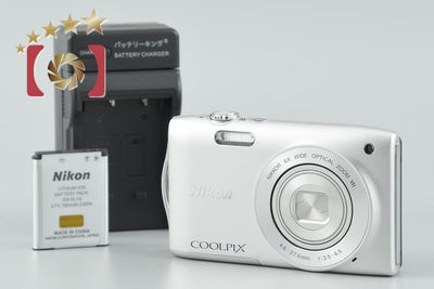[Used] Nikon COOLPIX S3300 Crystal Silver Compact Digital Camera