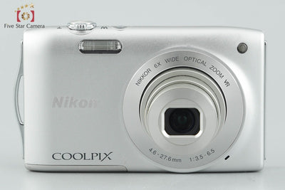 [Used] Nikon COOLPIX S3300 Crystal Silver Compact Digital Camera