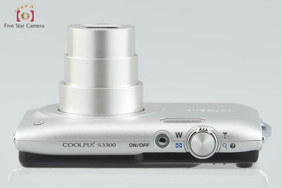 [Used] Nikon COOLPIX S3300 Crystal Silver Compact Digital Camera