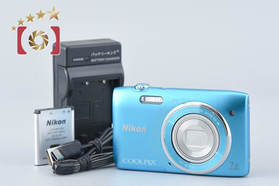 [Used] Nikon COOLPIX S3500 Oriental Blue Compact Digital Camera