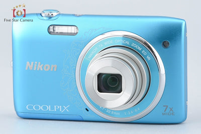 [Used] Nikon COOLPIX S3500 Oriental Blue Compact Digital Camera