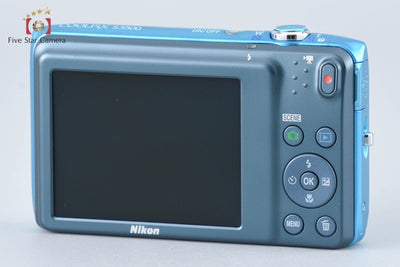 [Used] Nikon COOLPIX S3500 Oriental Blue Compact Digital Camera