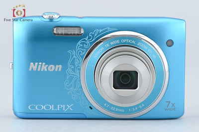 [Used] Nikon COOLPIX S3500 Oriental Blue Compact Digital Camera