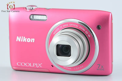 【Used】Nikon COOLPIX S3500 Strawberry Pink Compact Digital Camera