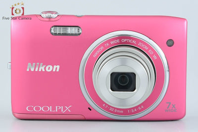 【Used】Nikon COOLPIX S3500 Strawberry Pink Compact Digital Camera