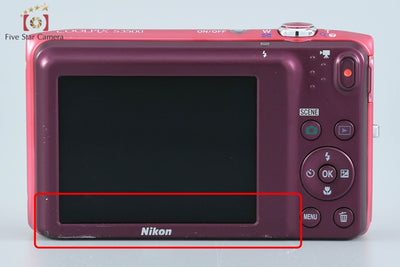 【Used】Nikon COOLPIX S3500 Strawberry Pink Compact Digital Camera