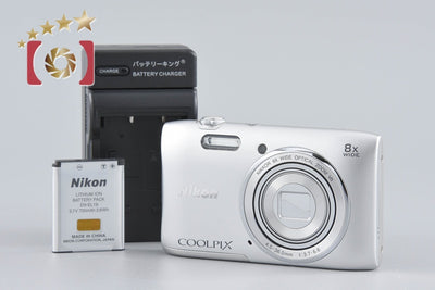 [Used] Nikon COOLPIX S3600 Crystal Silver Compact Digital Camera