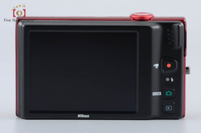 [Used] Nikon COOLPIX S6100 Super Red Compact Digital Camera with Original Box