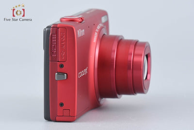 [Used] Nikon COOLPIX S6100 Super Red Compact Digital Camera with Original Box