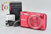 [Used] Nikon COOLPIX S6600 Raspberry Red Compact Digital Camera