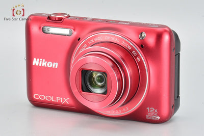 [Used] Nikon COOLPIX S6600 Raspberry Red Compact Digital Camera