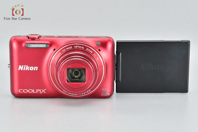 [Used] Nikon COOLPIX S6600 Raspberry Red Compact Digital Camera
