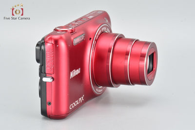 [Used] Nikon COOLPIX S6600 Raspberry Red Compact Digital Camera