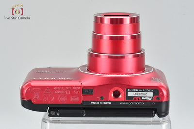 [Used] Nikon COOLPIX S6600 Raspberry Red Compact Digital Camera