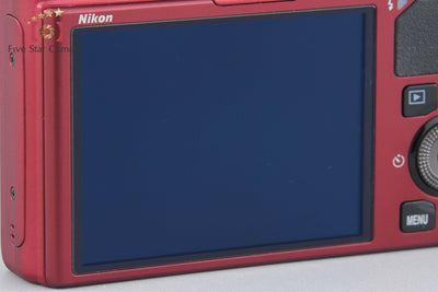 [Used] Nikon COOLPIX S9500 Velvet Red Compact Digital Camera with Original Box