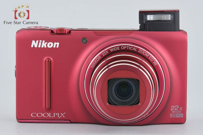 [Used] Nikon COOLPIX S9500 Velvet Red Compact Digital Camera with Original Box