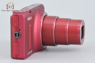 [Used] Nikon COOLPIX S9500 Velvet Red Compact Digital Camera with Original Box