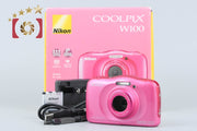 [Used] Nikon COOLPIX W100 Pink Compact Digital Camera with Original Box