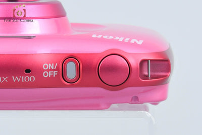 [Used] Nikon COOLPIX W100 Pink Compact Digital Camera with Original Box