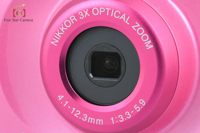 [Used] Nikon COOLPIX W100 Pink Compact Digital Camera with Original Box