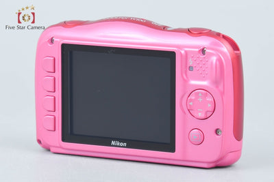 [Used] Nikon COOLPIX W100 Pink Compact Digital Camera with Original Box