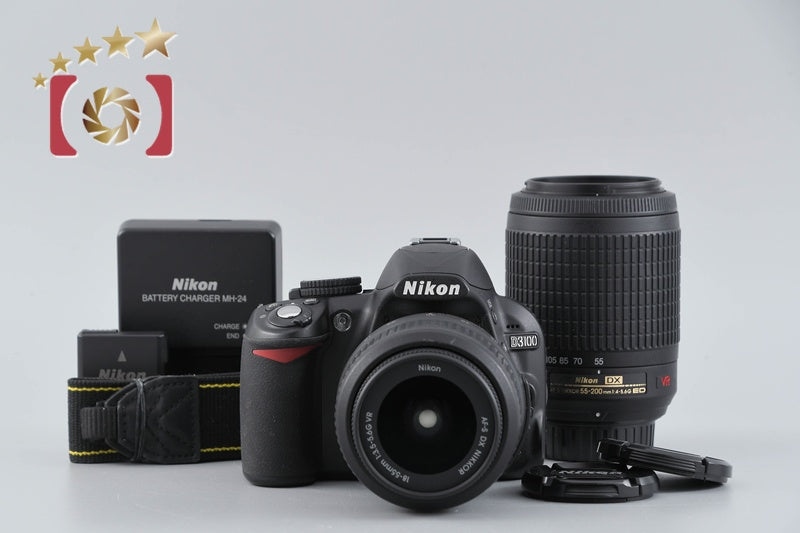【中古】Nikon ニコン D3100 ダブルズームキット ブラック