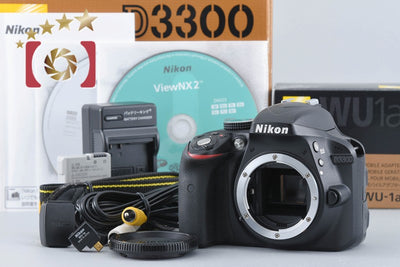 [Used] Nikon D3300 Digital SLR Camera + WU-1a Wireless Mobile Adapter with Original Box