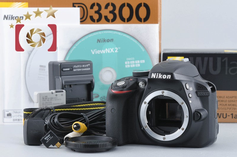[Used] Nikon D3300 Digital SLR Camera + WU-1a Wireless Mobile Adapter with Original Box