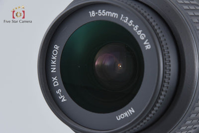 [Used] Nikon D5200 Black + AF-S DX NIKKOR 18-55mm f/3.5-5.6 G VR + AF-S DX NIKKOR 55-200mm f/4-5.6 G ED VR