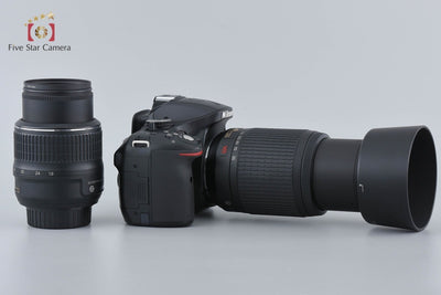 [Used] Nikon D5200 Black + AF-S DX NIKKOR 18-55mm f/3.5-5.6 G VR + AF-S DX NIKKOR 55-200mm f/4-5.6 G ED VR