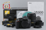 [Used] Nikon D5300 18-140 VR Lens Kit Black, Low Shutter Count, With Original Box